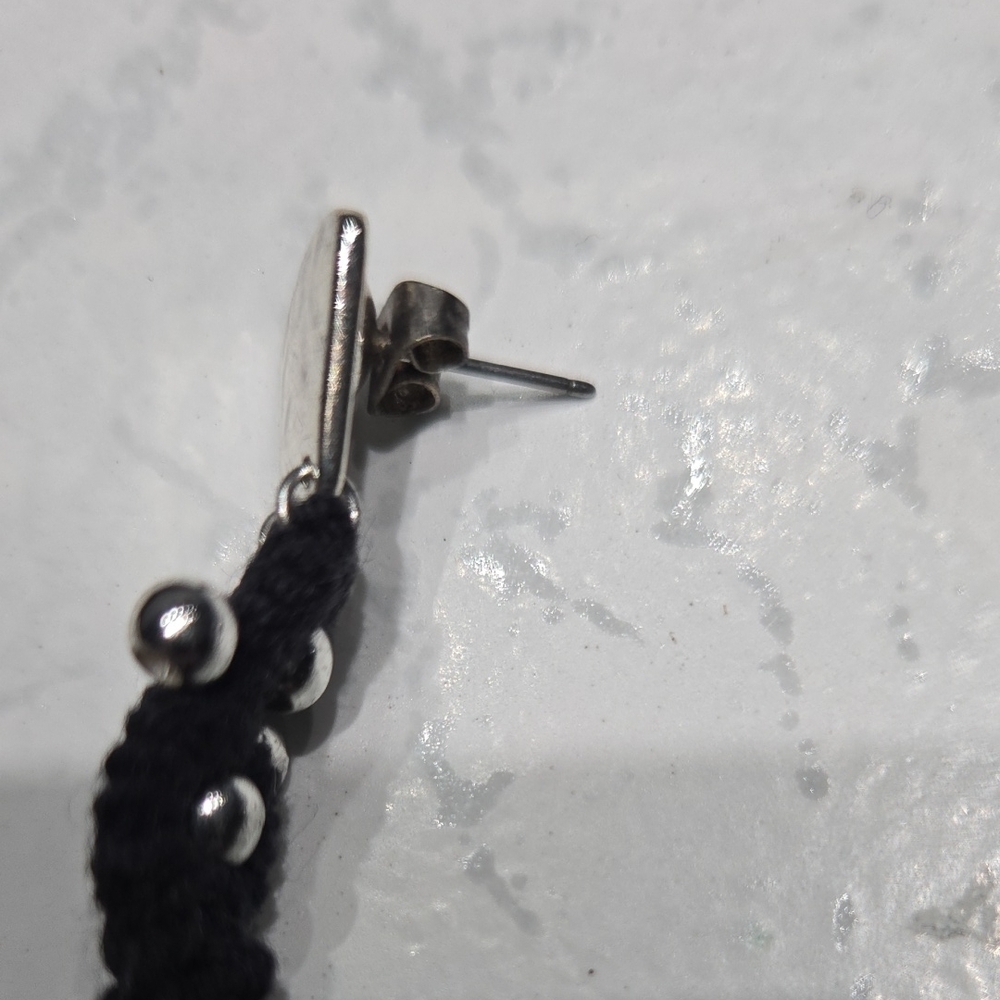 Black Feather Earrings - Picture 3 of 5